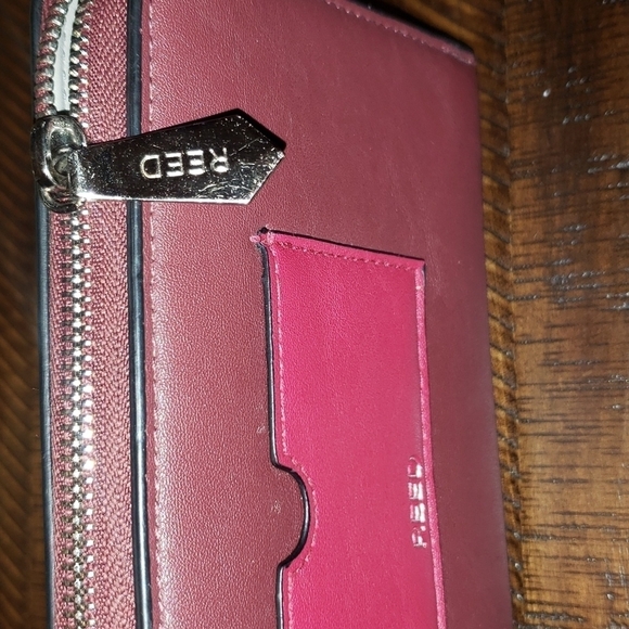 Reed Krakoff Red Colorblock Double Zipper Wallet Wristlet - Picture 6 of 6